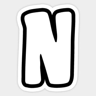 Letter N Sticker